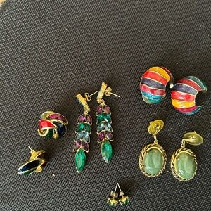 4 Colorful earrings Jewelry Set